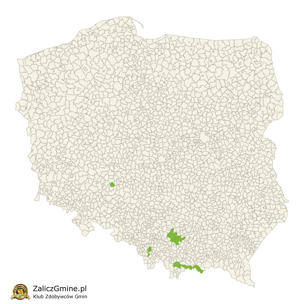 Mapa Zdobytych Gmin