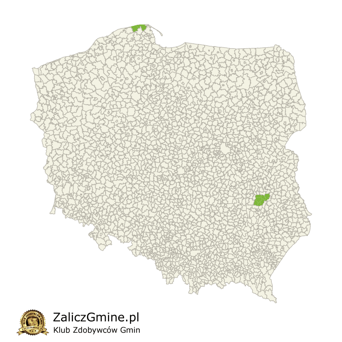 Mapa Zdobytych Gmin
