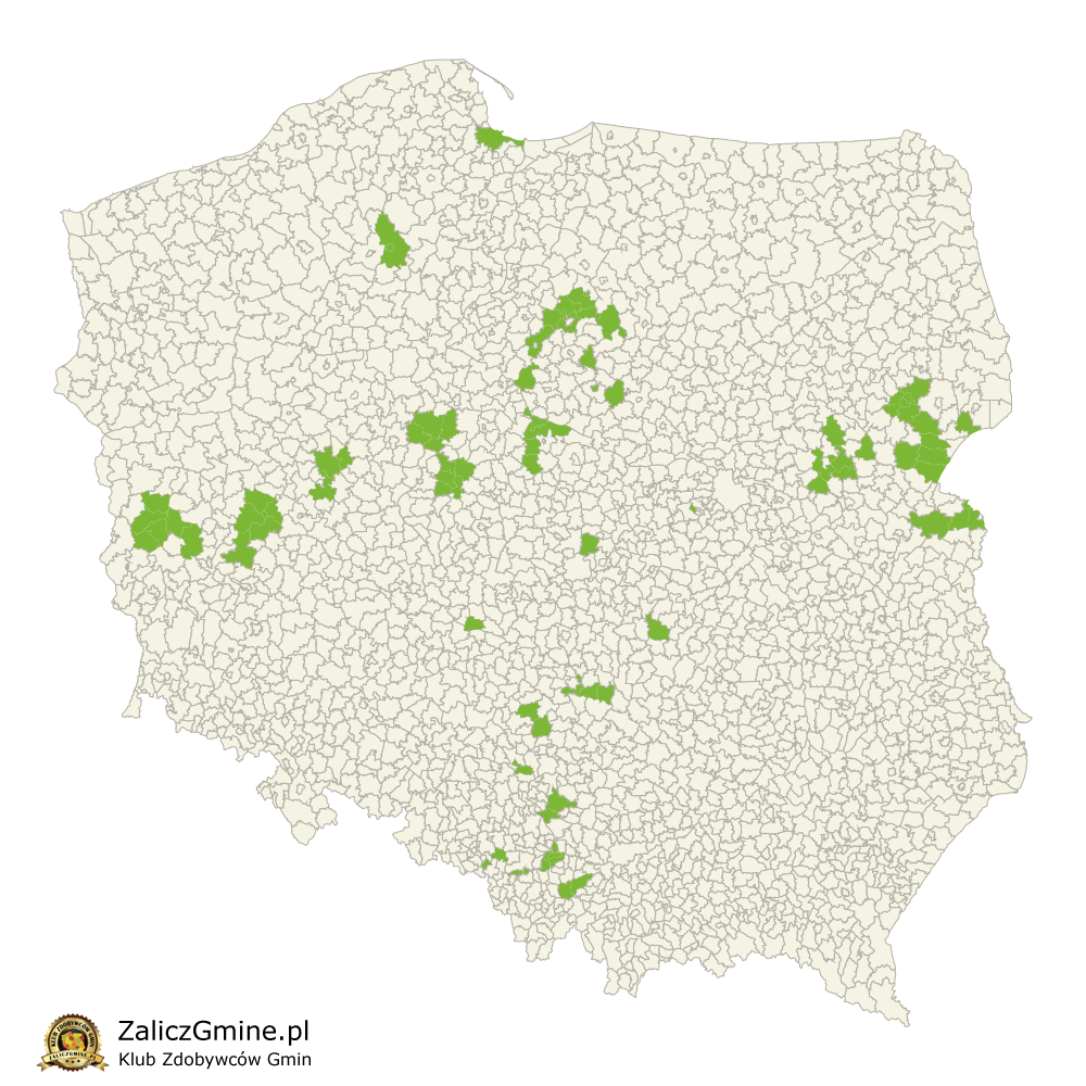 Mapa Zdobytych Gmin