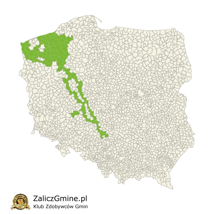 Mapa Zdobytych Gmin