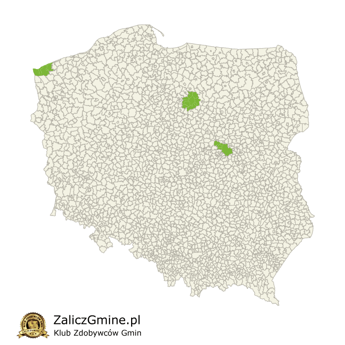 Mapa Zdobytych Gmin