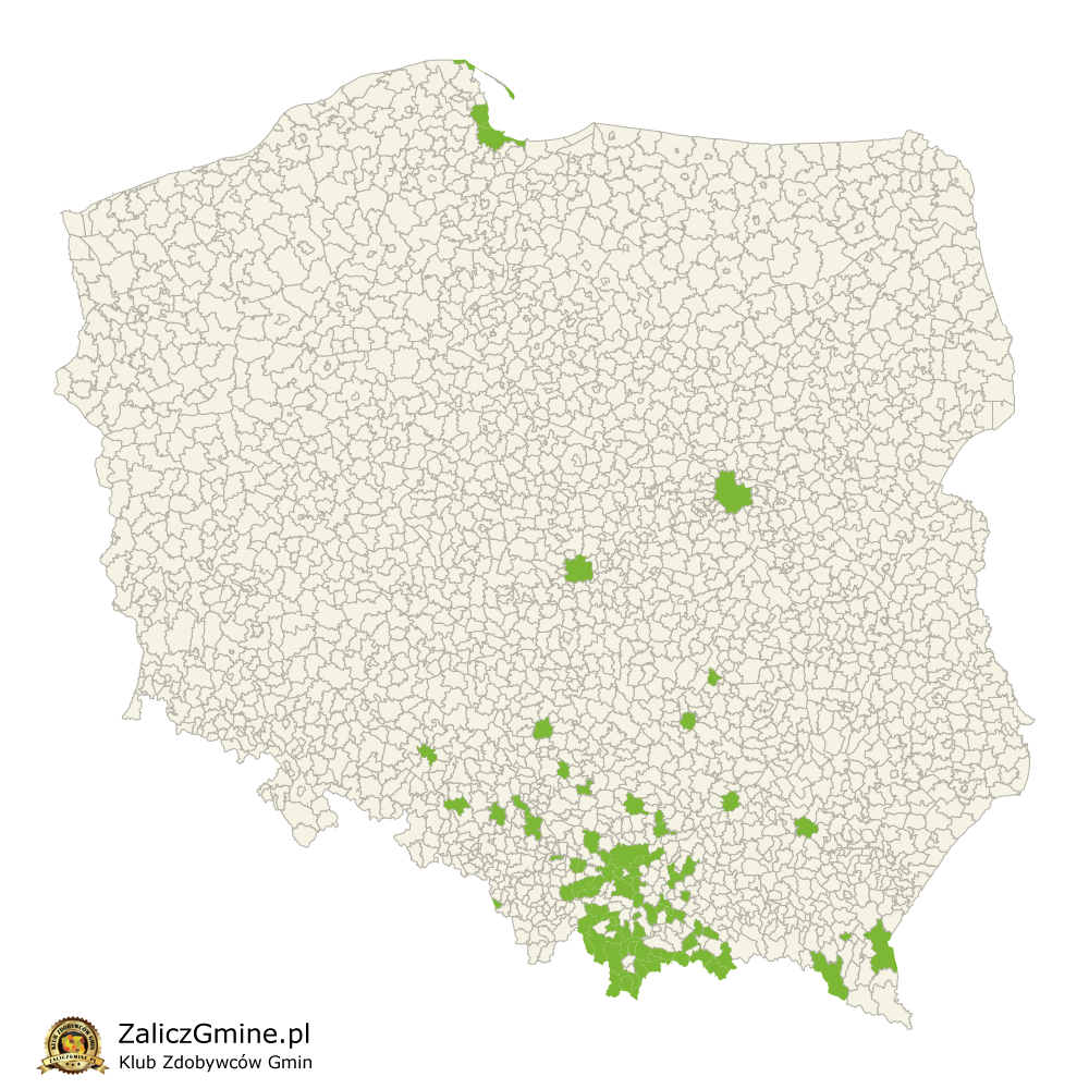 Mapa Zdobytych Gmin