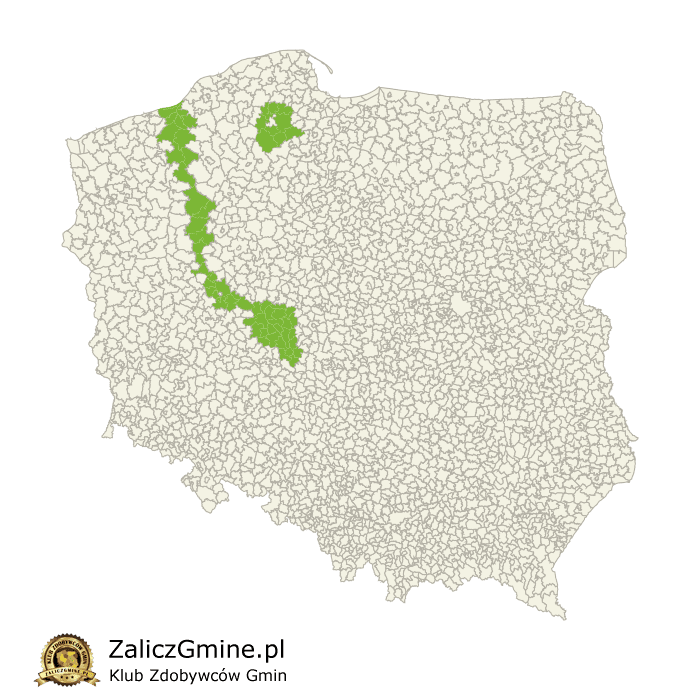 Mapa Zdobytych Gmin