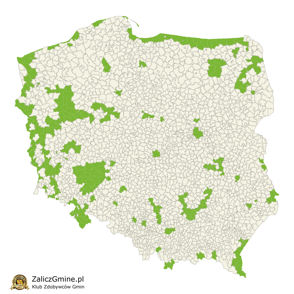 Mapa Zdobytych Gmin