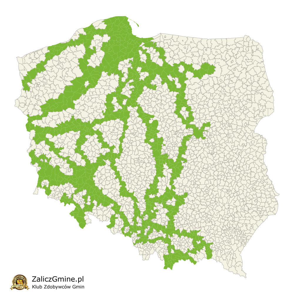 Mapa Zdobytych Gmin