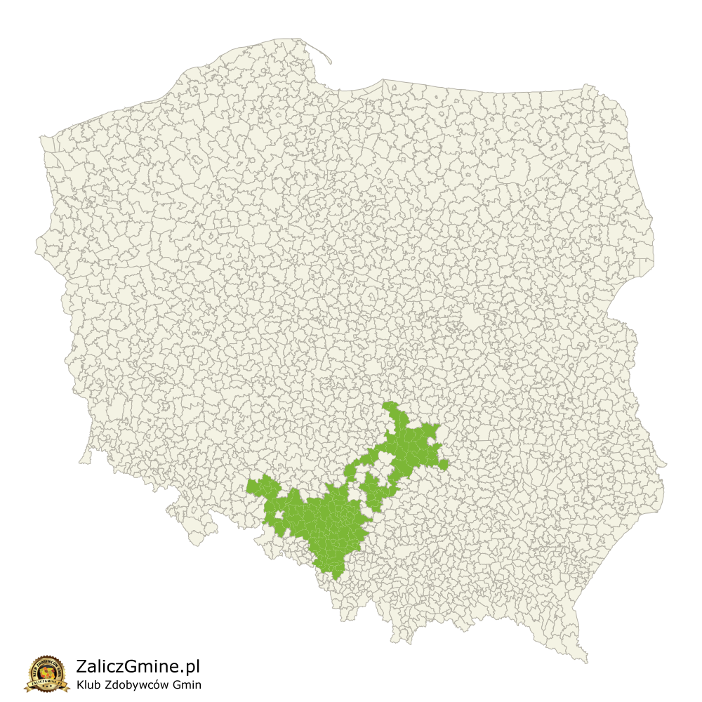 Mapa Zdobytych Gmin