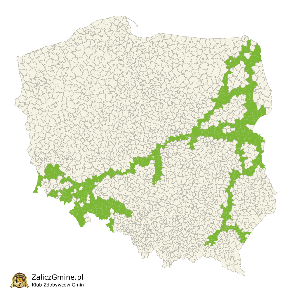 Mapa Zdobytych Gmin