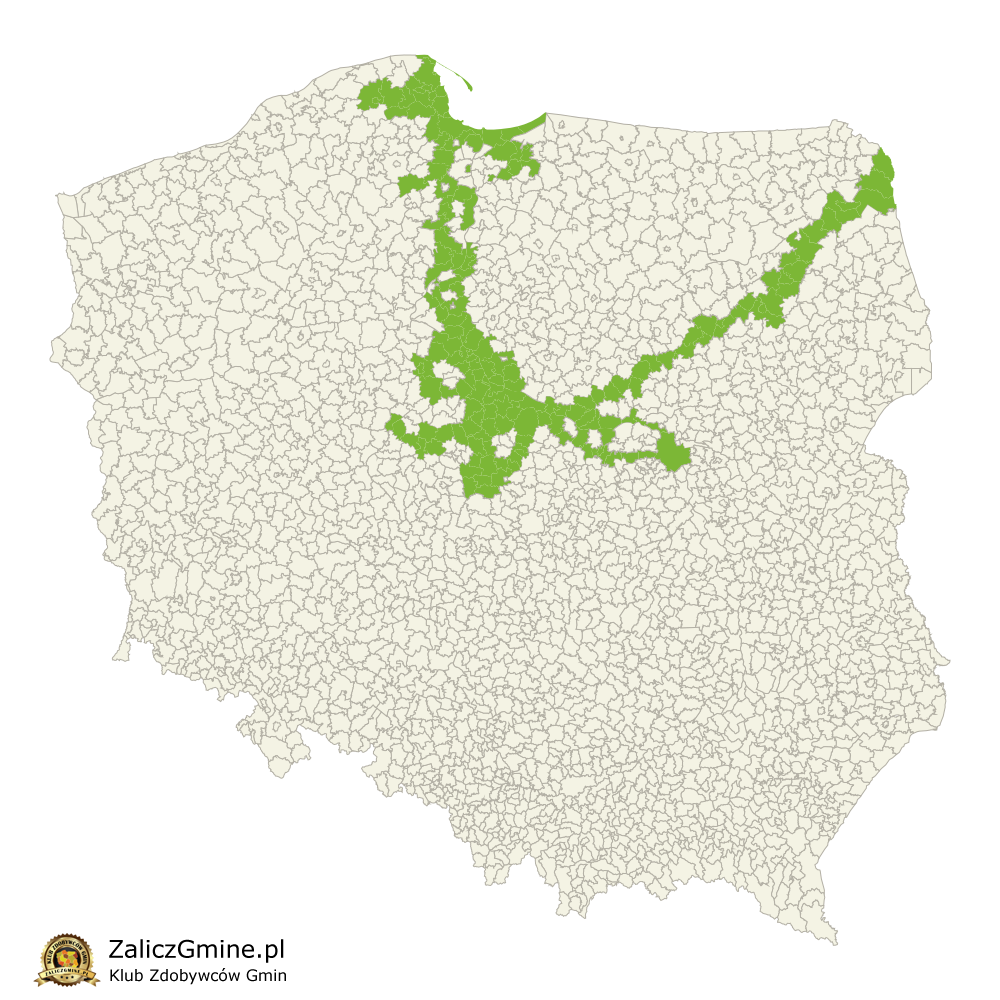 Mapa Zdobytych Gmin