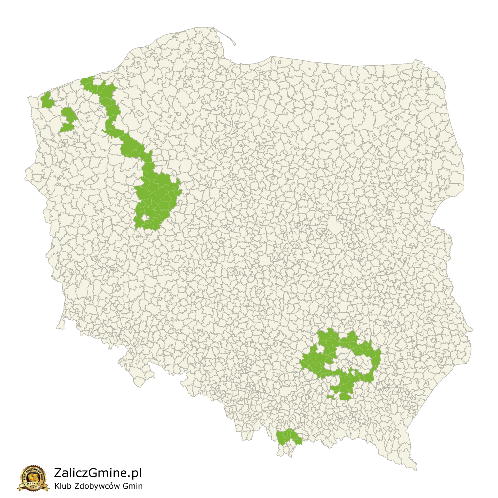 Mapa Zdobytych Gmin