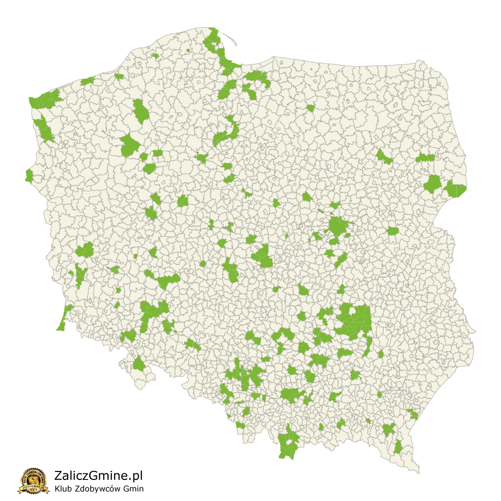 Mapa Zdobytych Gmin
