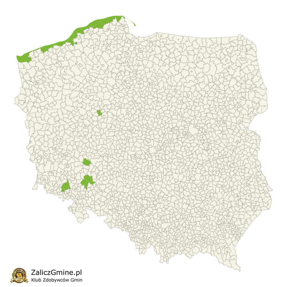 Mapa Zdobytych Gmin