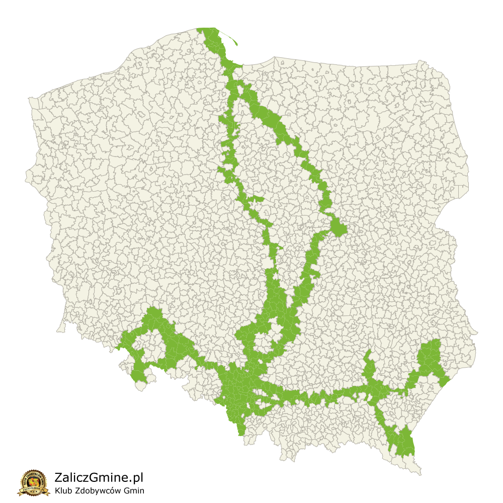 Mapa Zdobytych Gmin