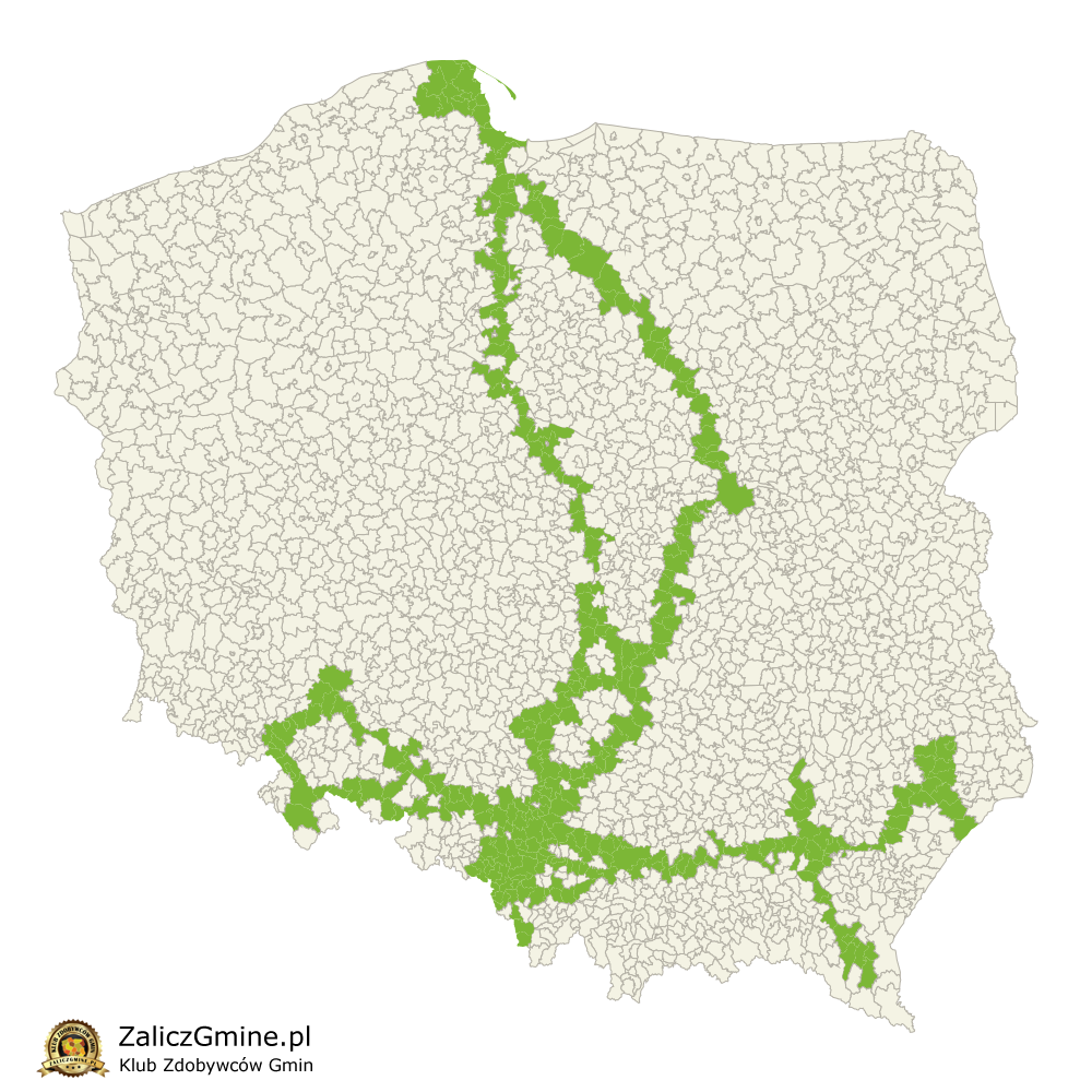 Mapa Zdobytych Gmin