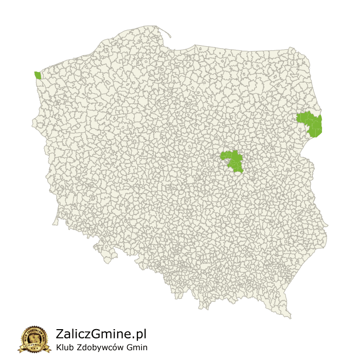 Mapa Zdobytych Gmin