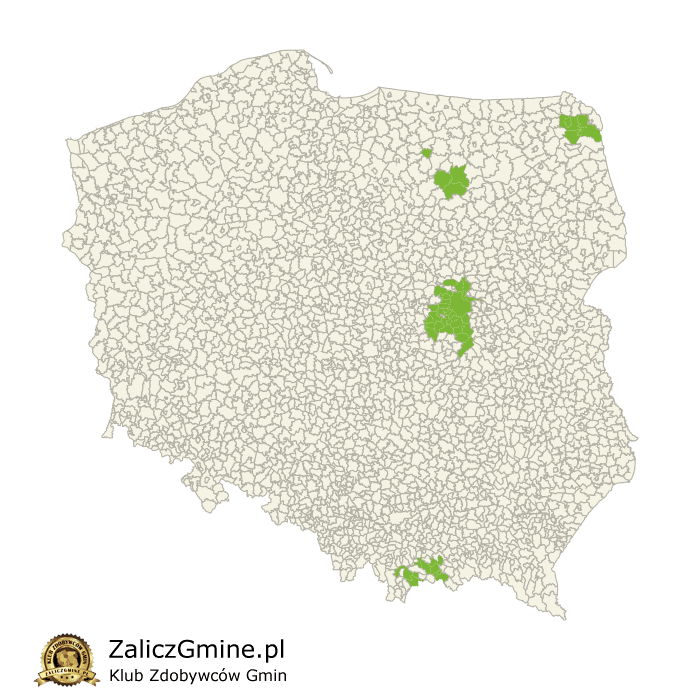 Mapa Zdobytych Gmin