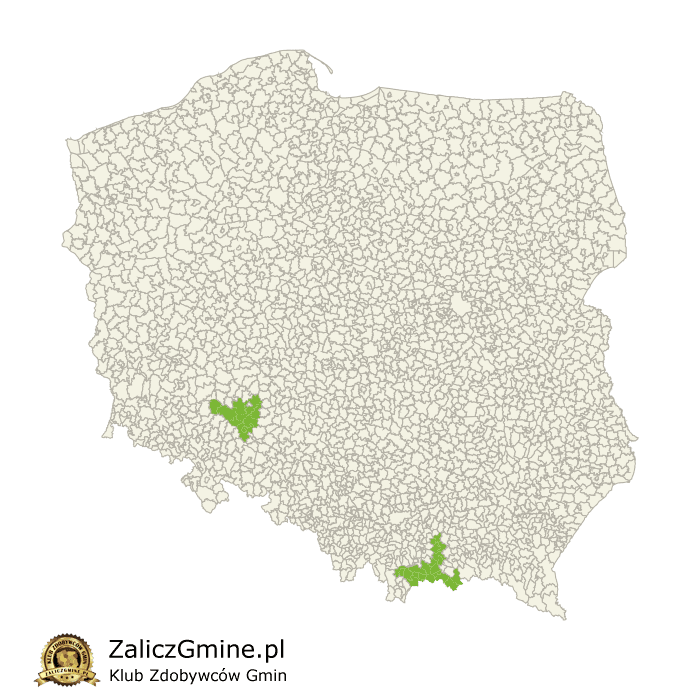Mapa Zdobytych Gmin