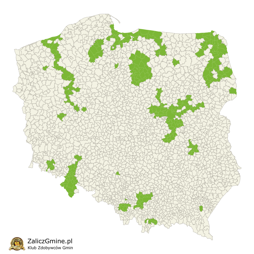 Mapa Zdobytych Gmin