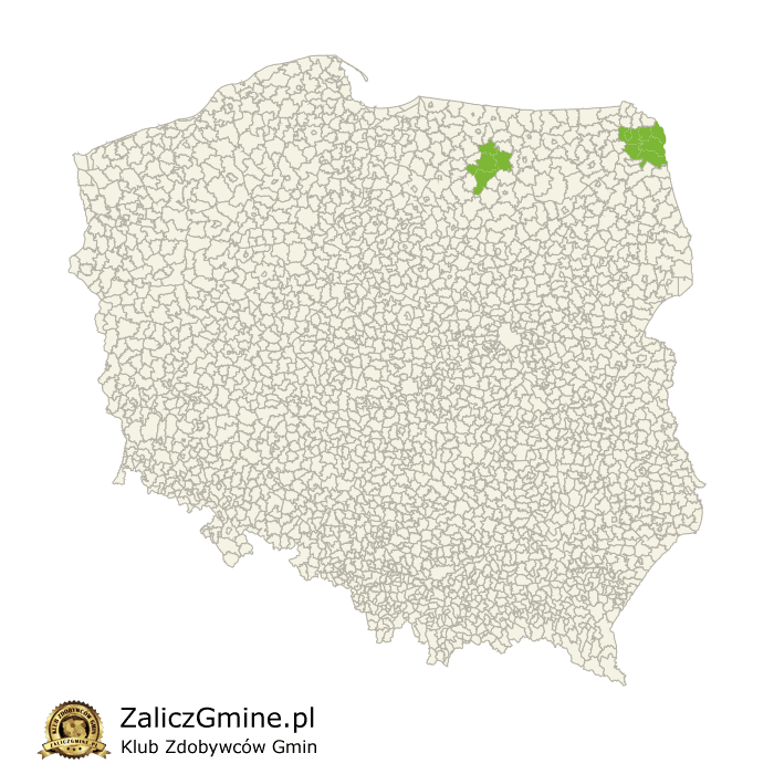 Mapa Zdobytych Gmin