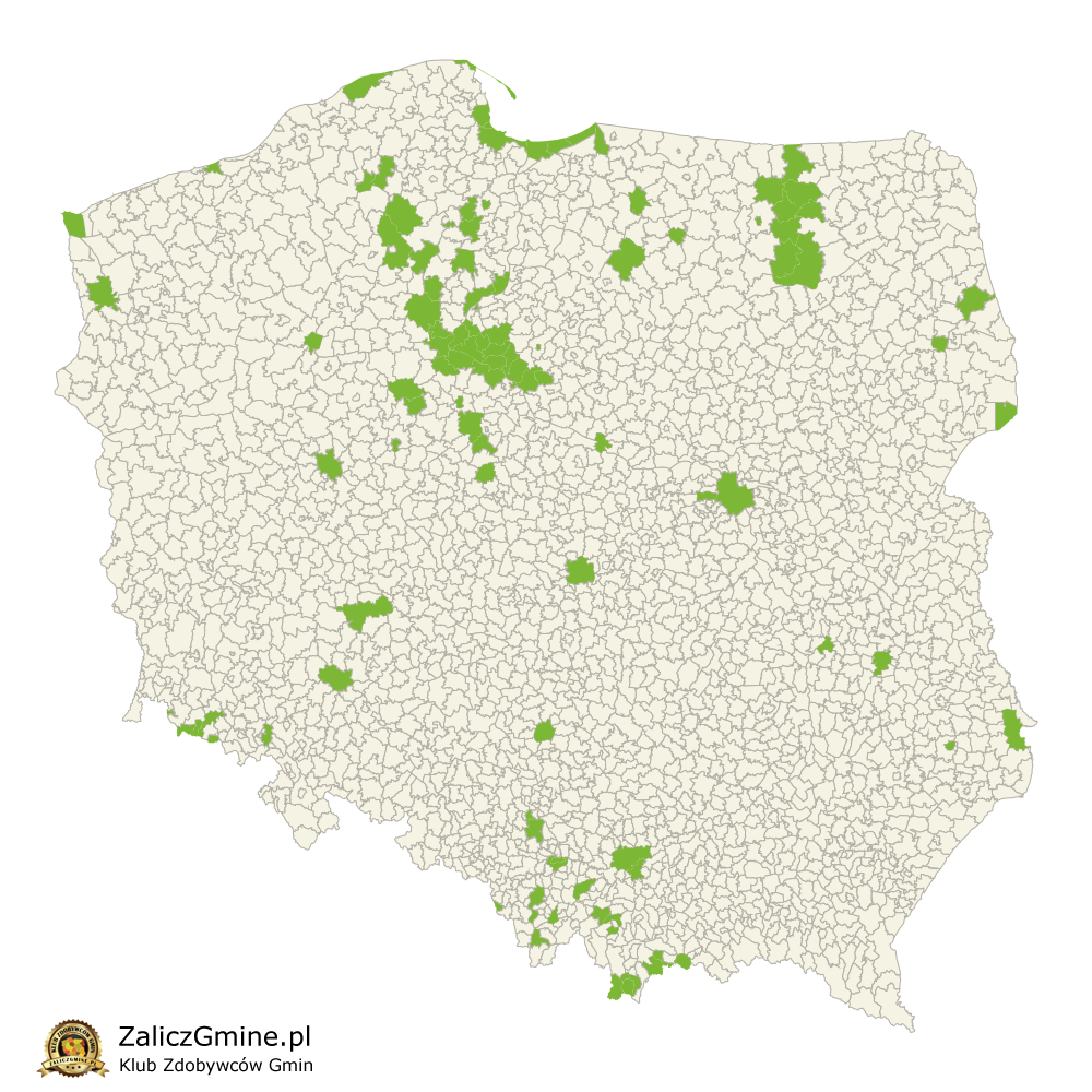Mapa Zdobytych Gmin