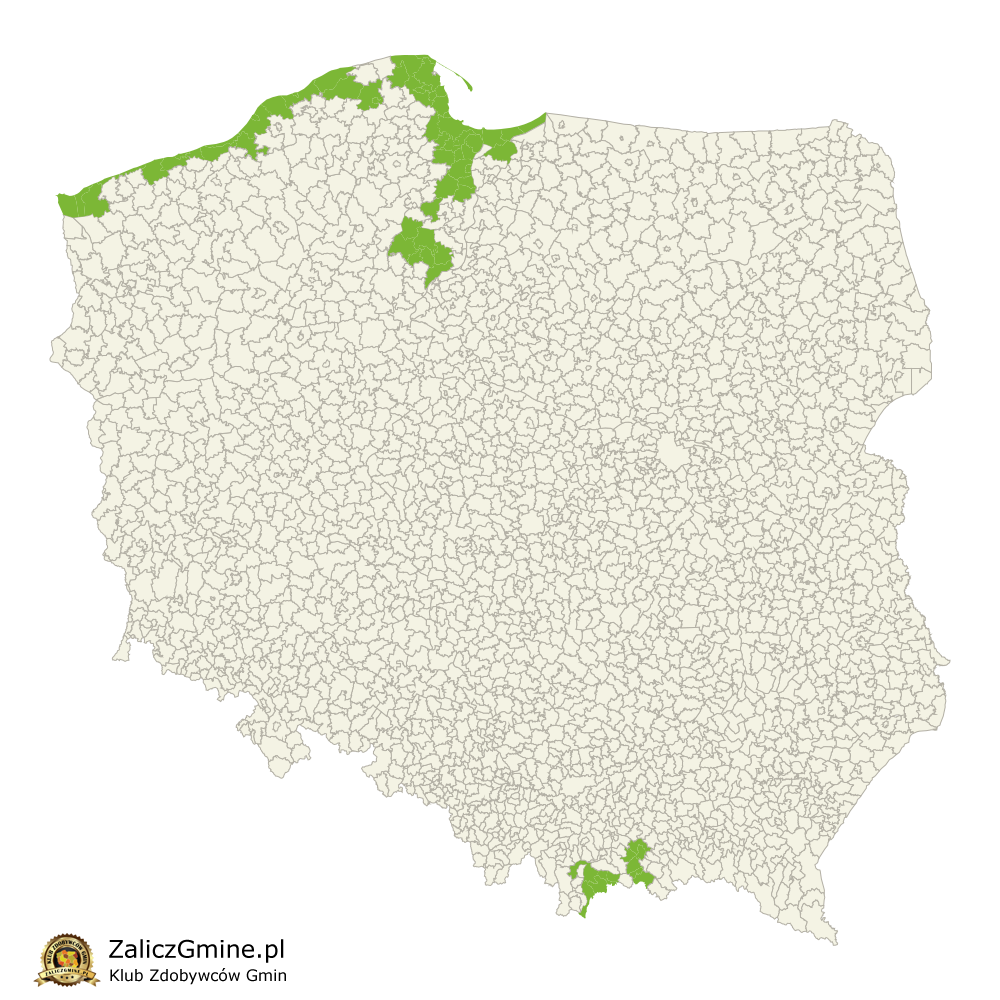 Mapa Zdobytych Gmin