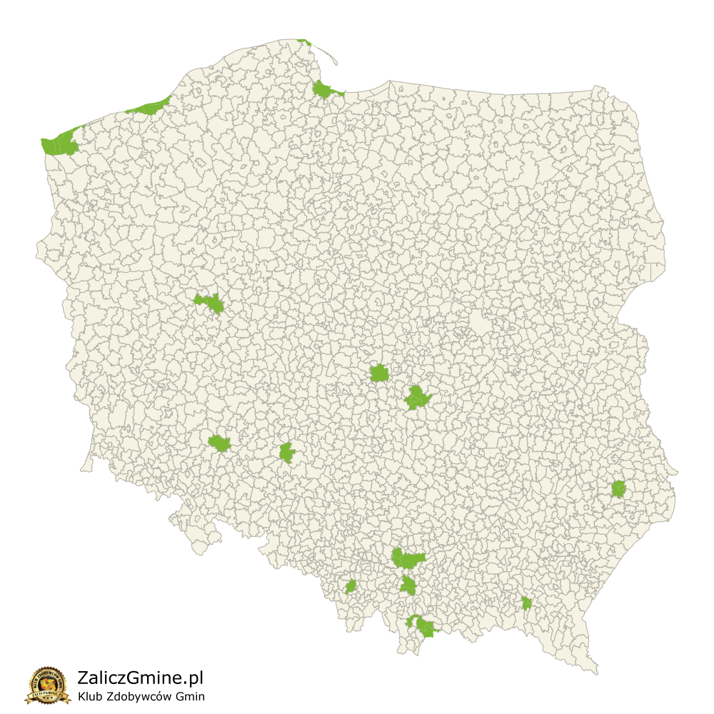 Mapa Zdobytych Gmin