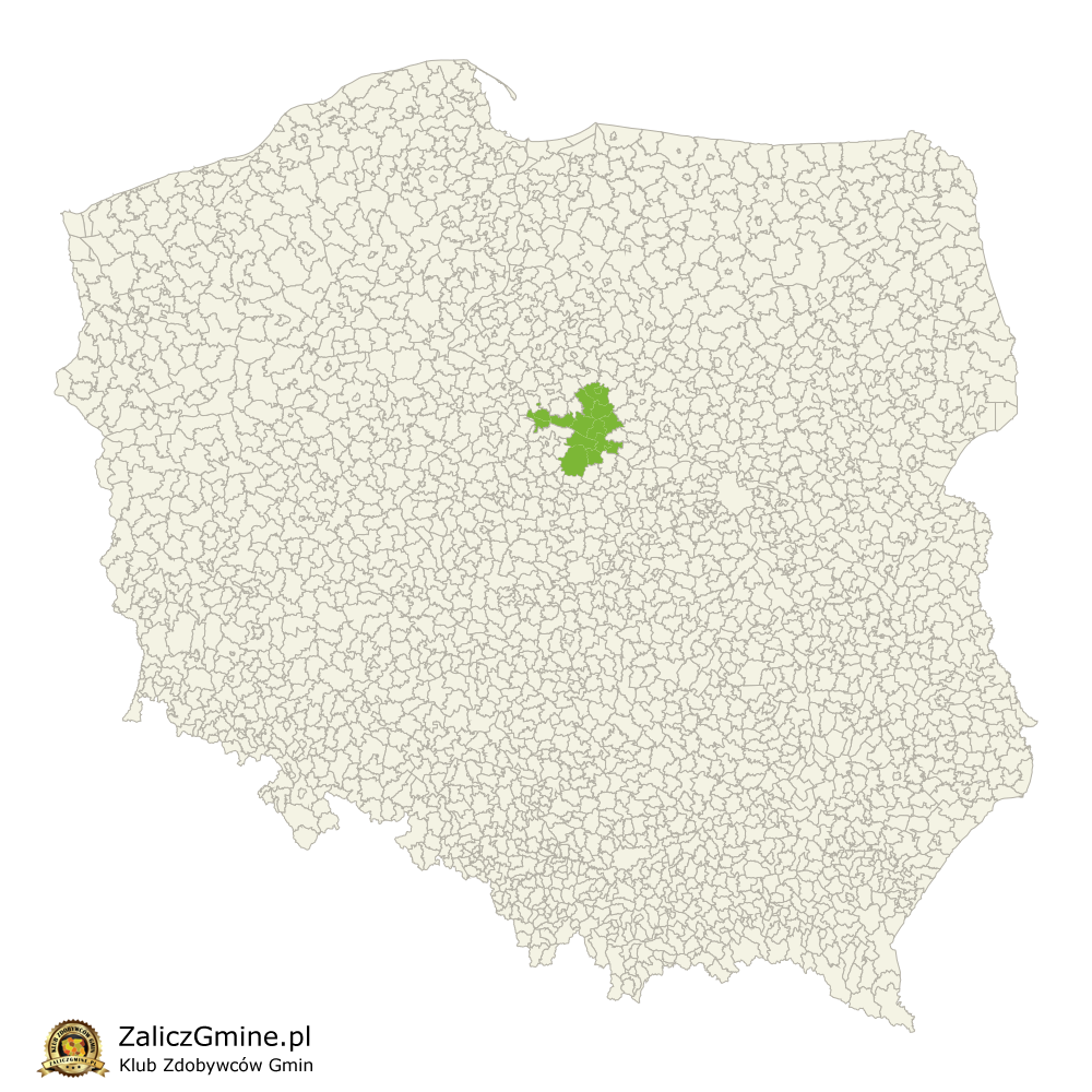 Mapa Zdobytych Gmin
