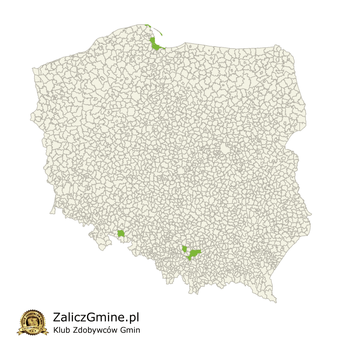 Mapa Zdobytych Gmin