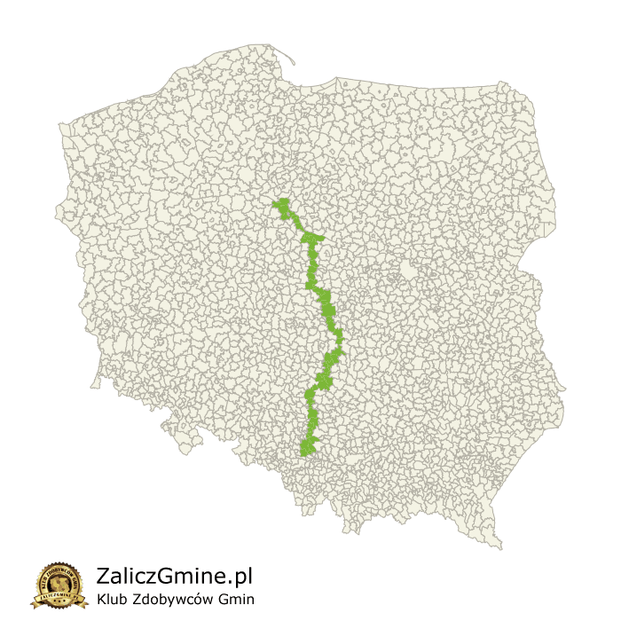Mapa Zdobytych Gmin