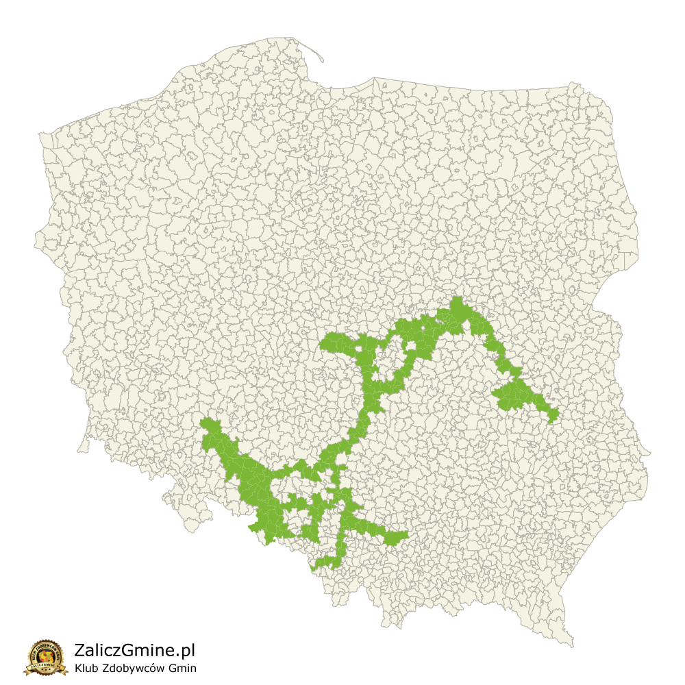 Mapa Zdobytych Gmin