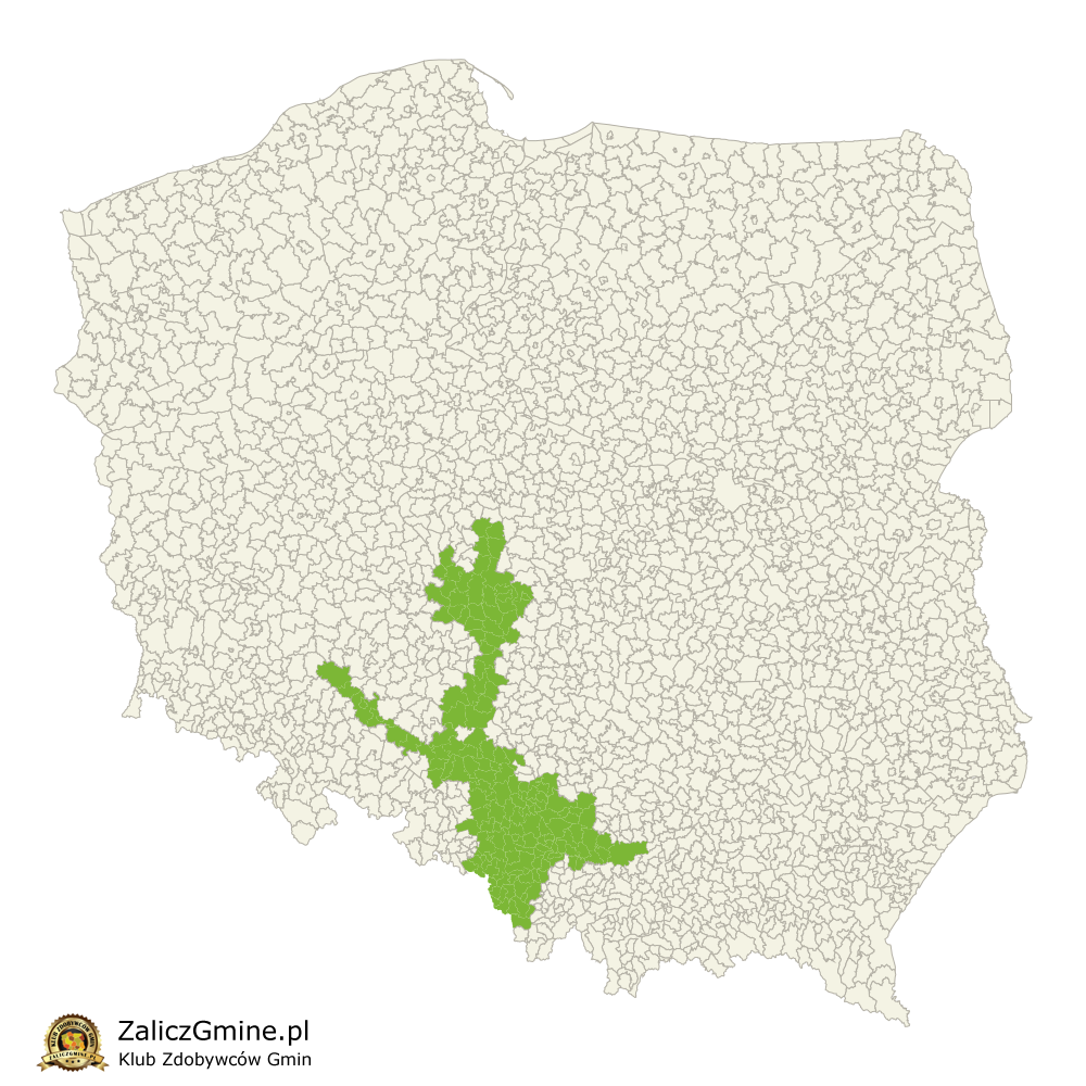 Mapa Zdobytych Gmin