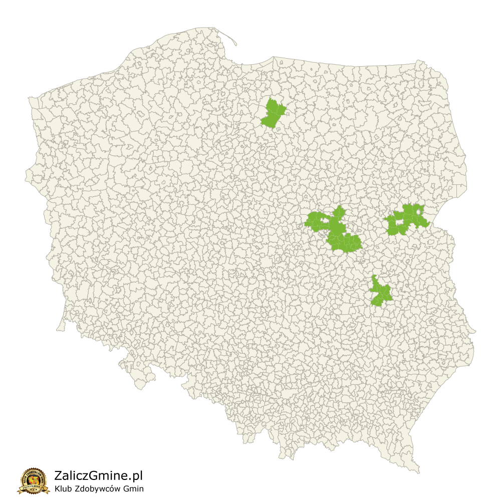Mapa Zdobytych Gmin
