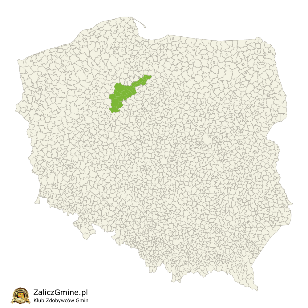 Mapa Zdobytych Gmin
