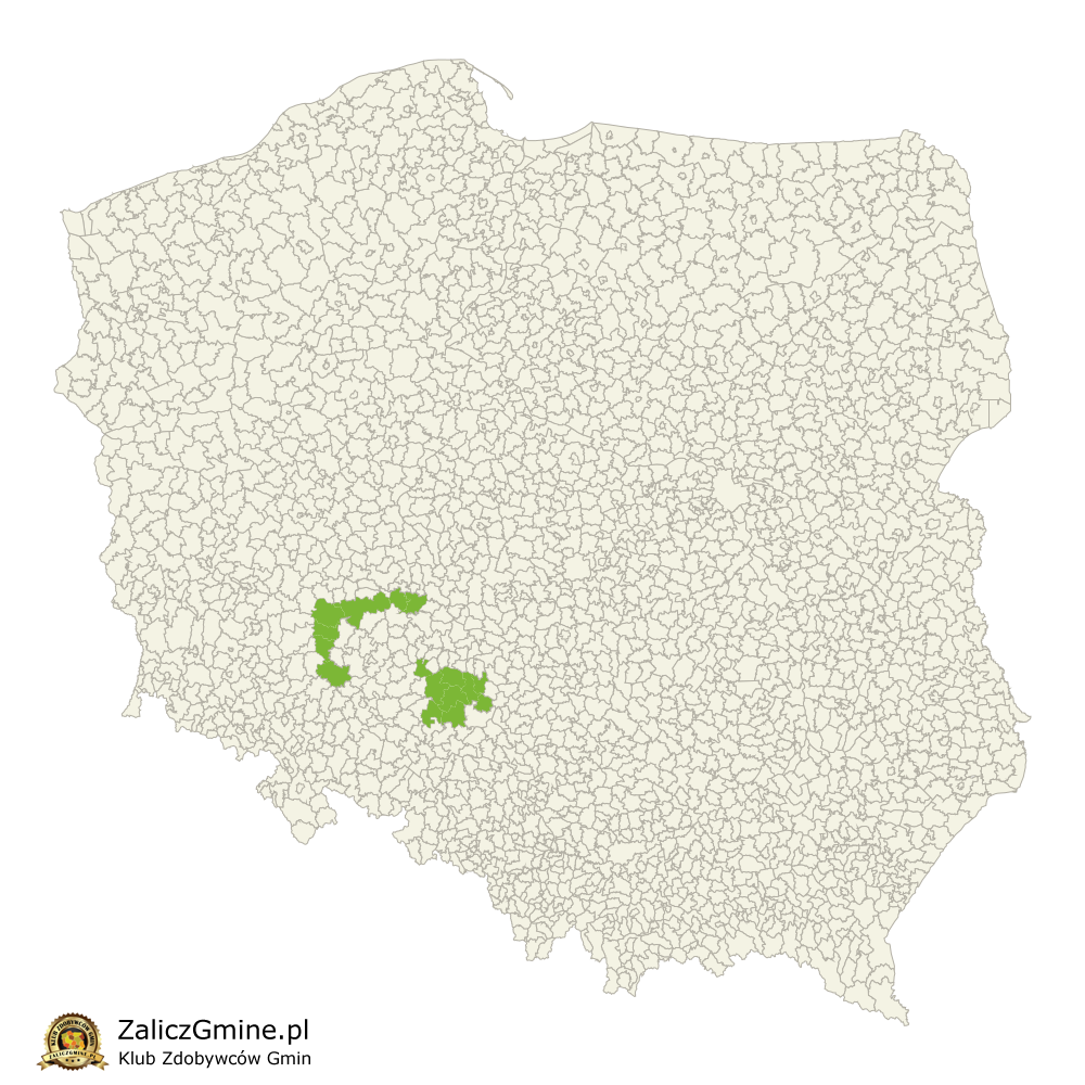 Mapa Zdobytych Gmin