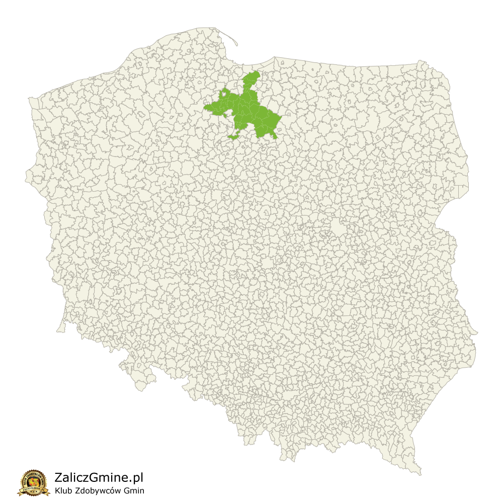 Mapa Zdobytych Gmin