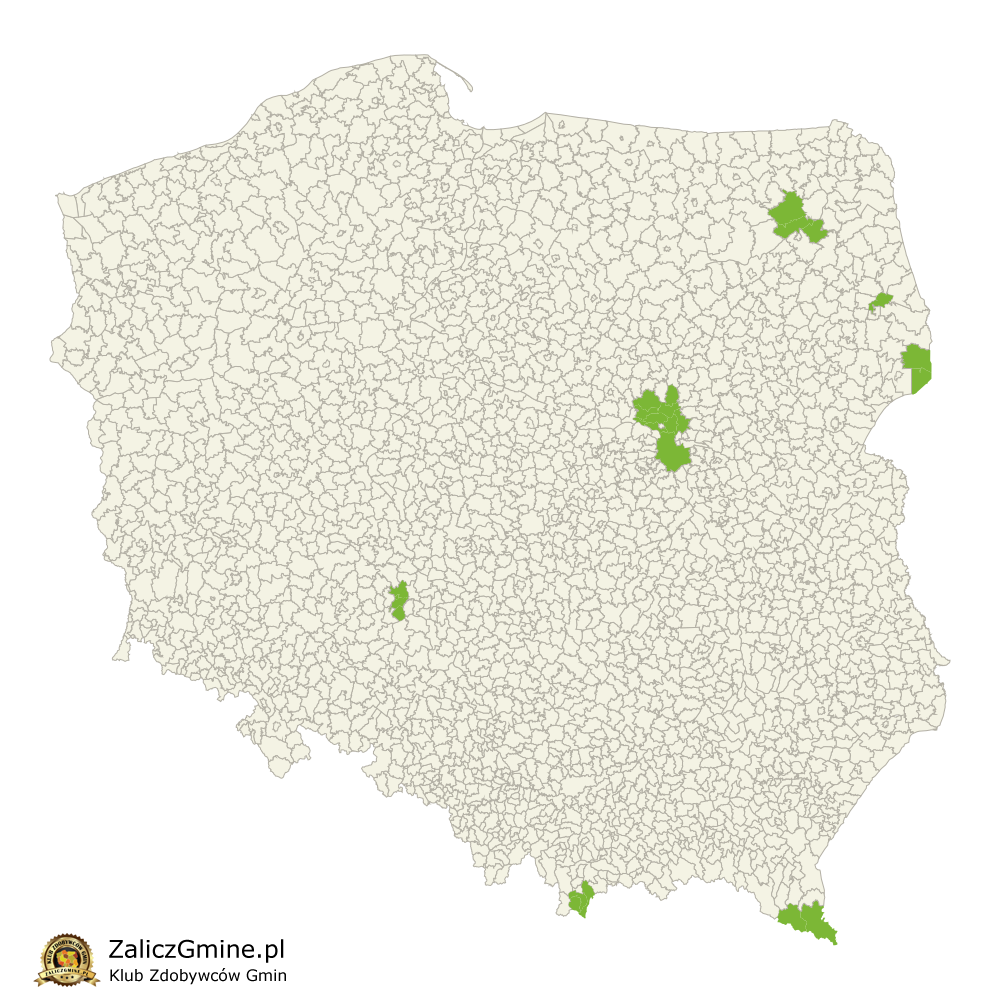 Mapa Zdobytych Gmin