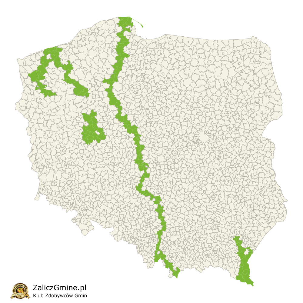 Mapa Zdobytych Gmin