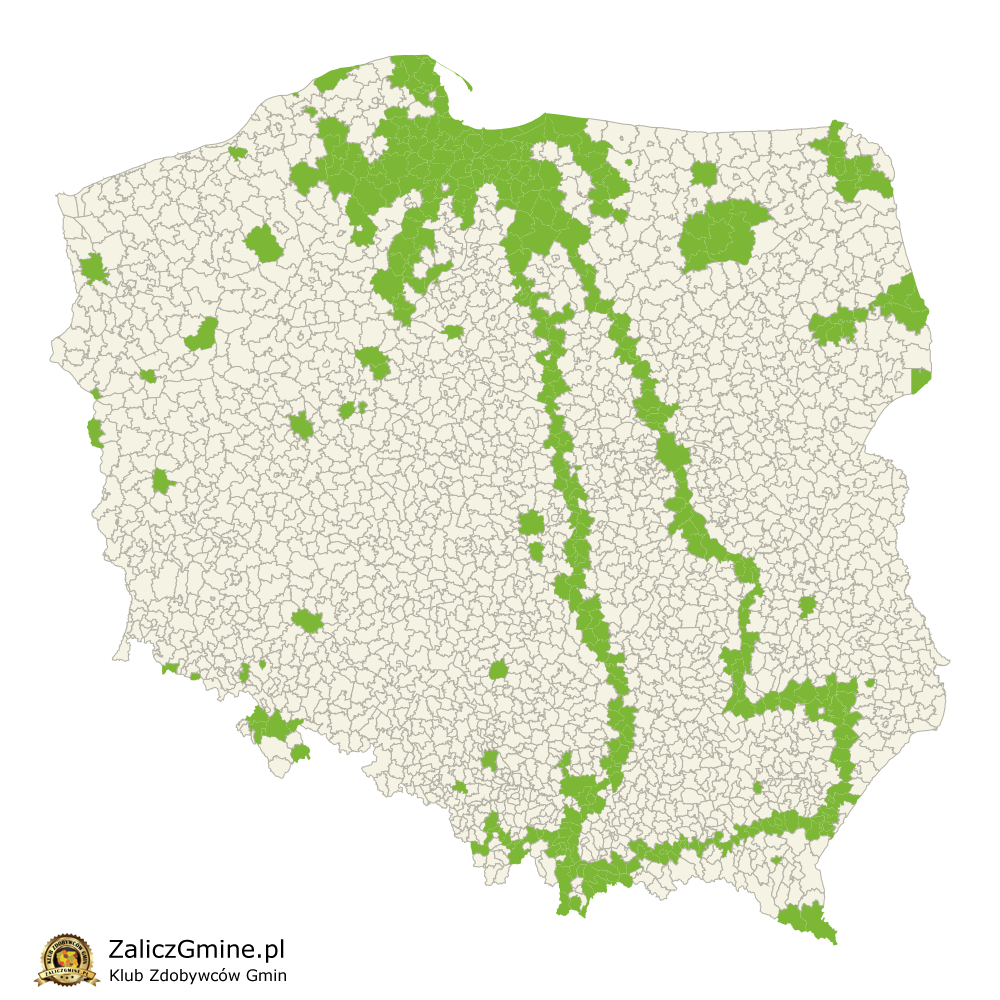 Mapa Zdobytych Gmin