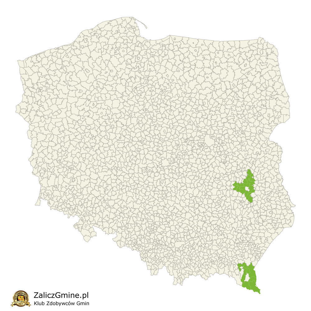 Mapa Zdobytych Gmin