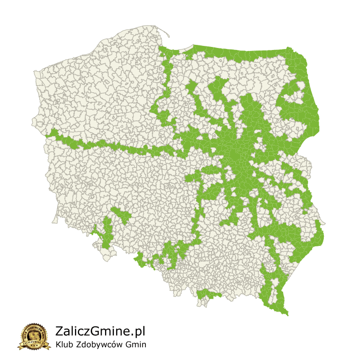 Mapa Zdobytych Gmin
