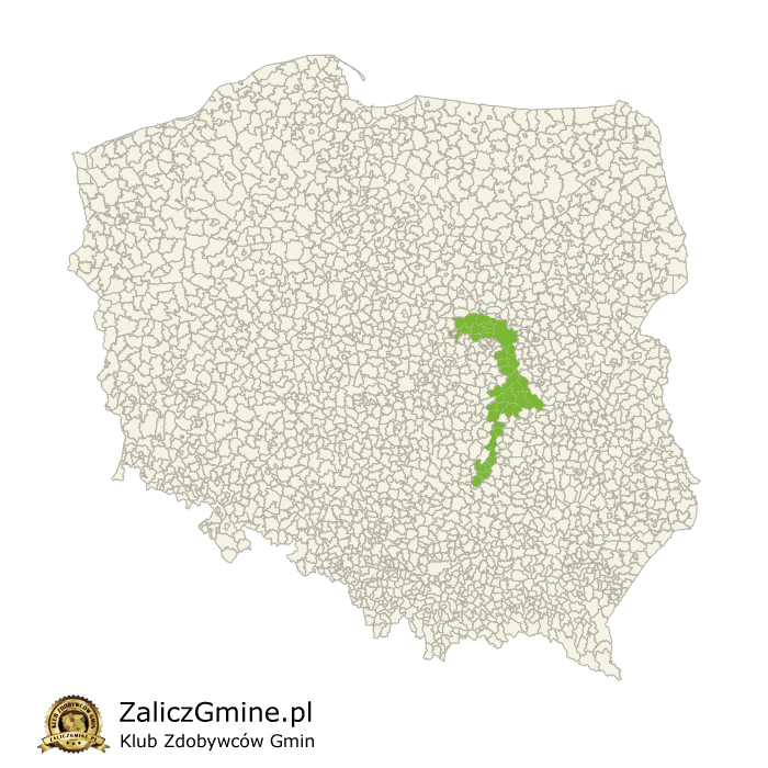 Mapa Zdobytych Gmin