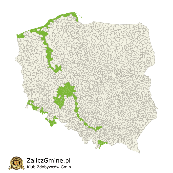 Mapa Zdobytych Gmin