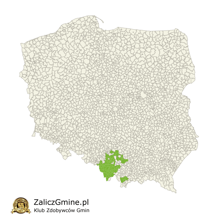 Mapa Zdobytych Gmin