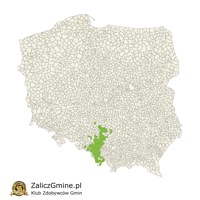 Mapa Zdobytych Gmin