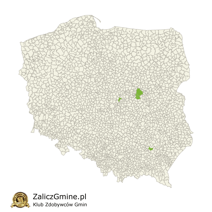 Mapa Zdobytych Gmin
