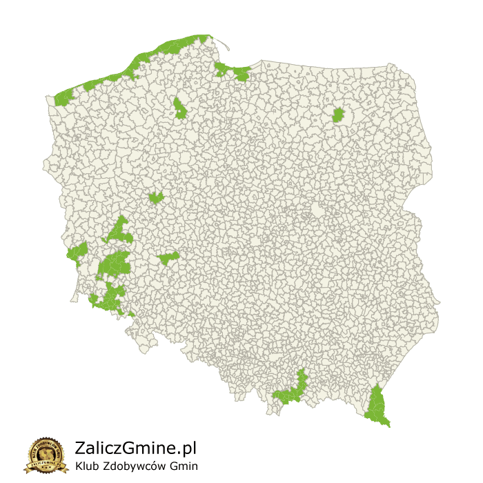 Mapa Zdobytych Gmin
