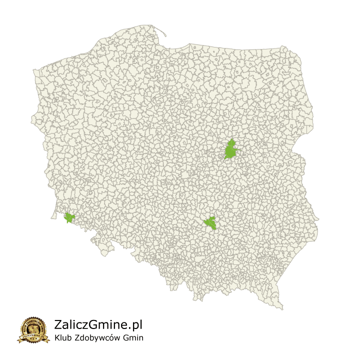 Mapa Zdobytych Gmin