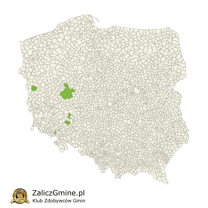 Mapa Zdobytych Gmin