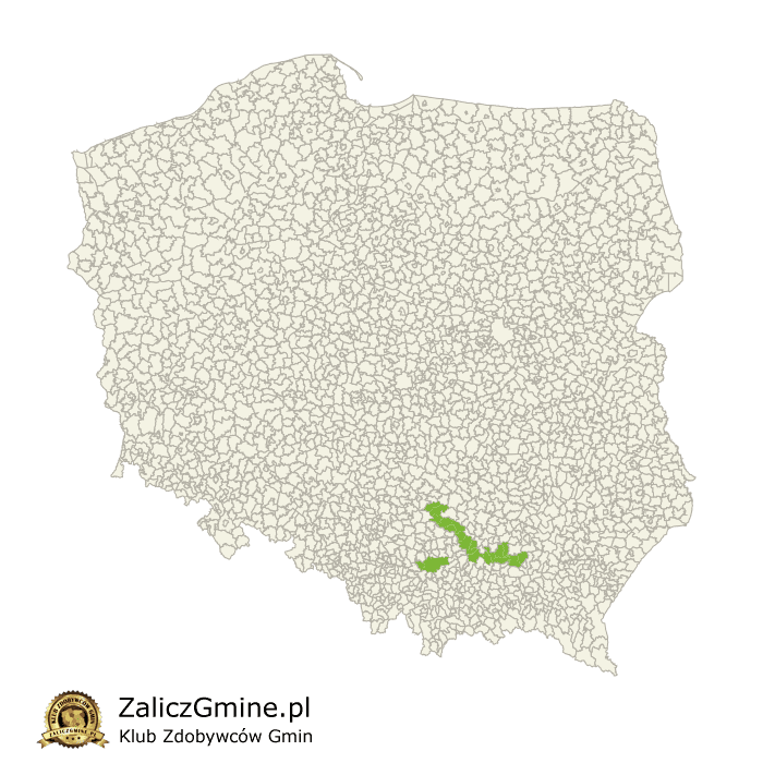 Mapa Zdobytych Gmin