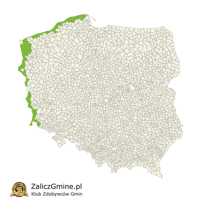 Mapa Zdobytych Gmin