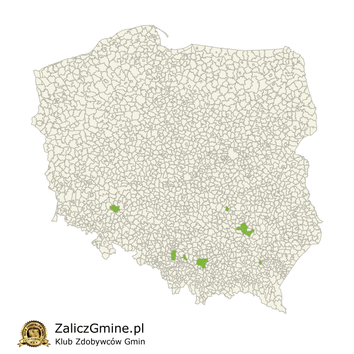 Mapa Zdobytych Gmin